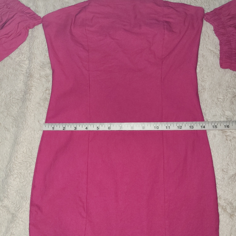 Blue Blush Hot Pink Bodycon Mini Dress - Picture 8 of 10